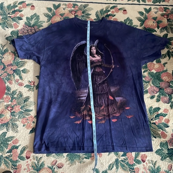Dark blue angel with arrow fall tie dye t shirt - Picture 4 of 8